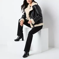 a.n.a Faux Leather Moto Heavyweight Coat