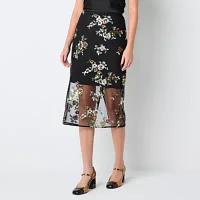 Worthington Womens Midi Pencil Skirt