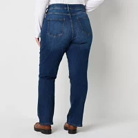 Liz Claiborne-Plus Womens Mid Rise Bootcut Jean