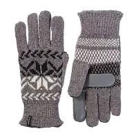 Isotoner Chenille Snowflake Glove Touch Screen Enabled Cold Weather Gloves