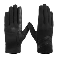 Isotoner Spandex Glove W/Rib Knit Insert Touch Screen Enabled Gloves