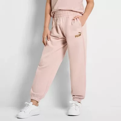 PUMA Big Girls Cuffed Fleece Jogger Pant