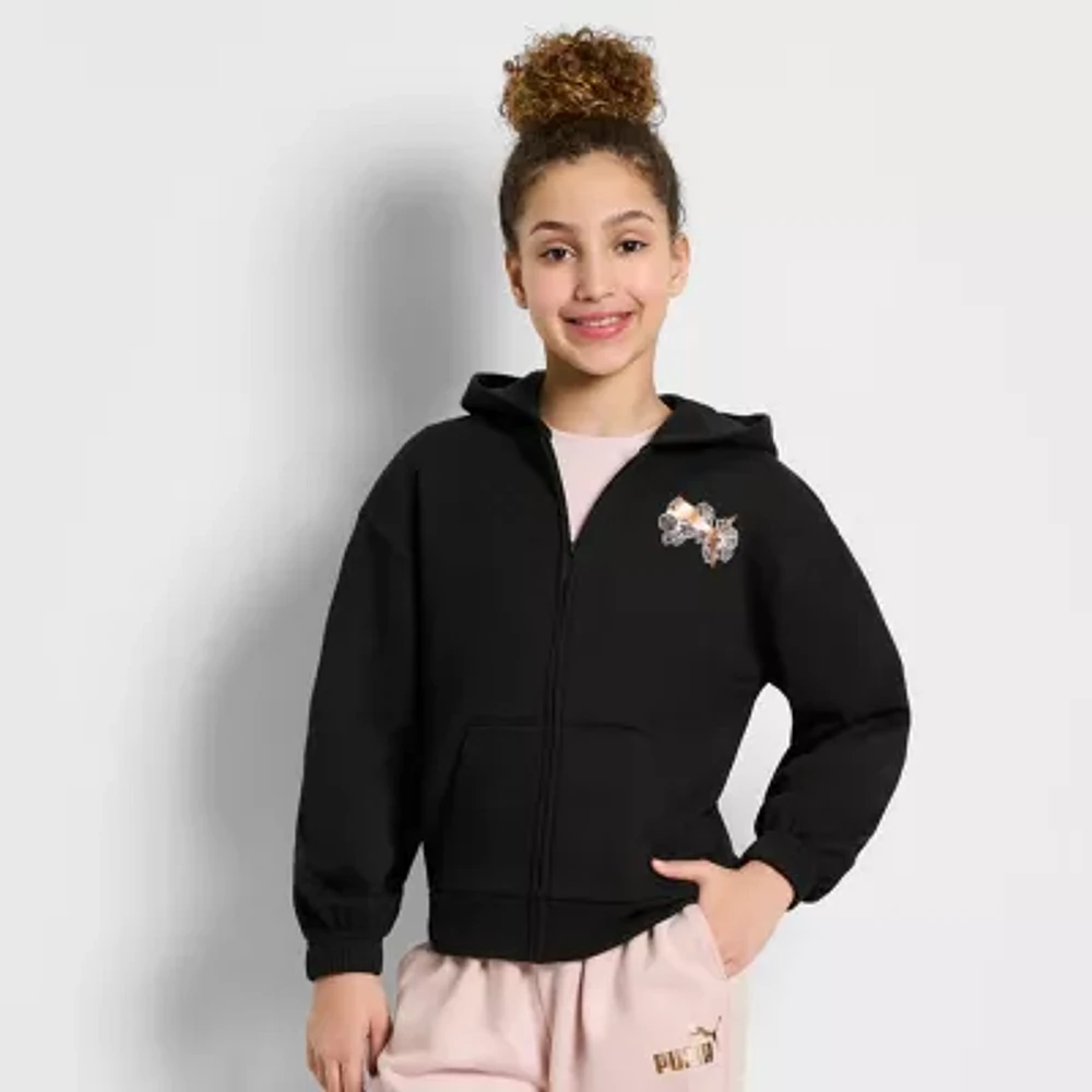 PUMA Big Girls Fleece Zipper Hoodie