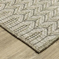 Covington Home Trinidad Woven Textured 22"X90" Indoor Outdoor Rectangular Runner