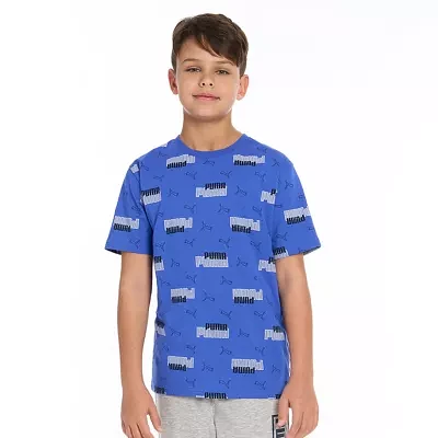 PUMA Big Boys Crew Neck Short Sleeve Graphic T-Shirt