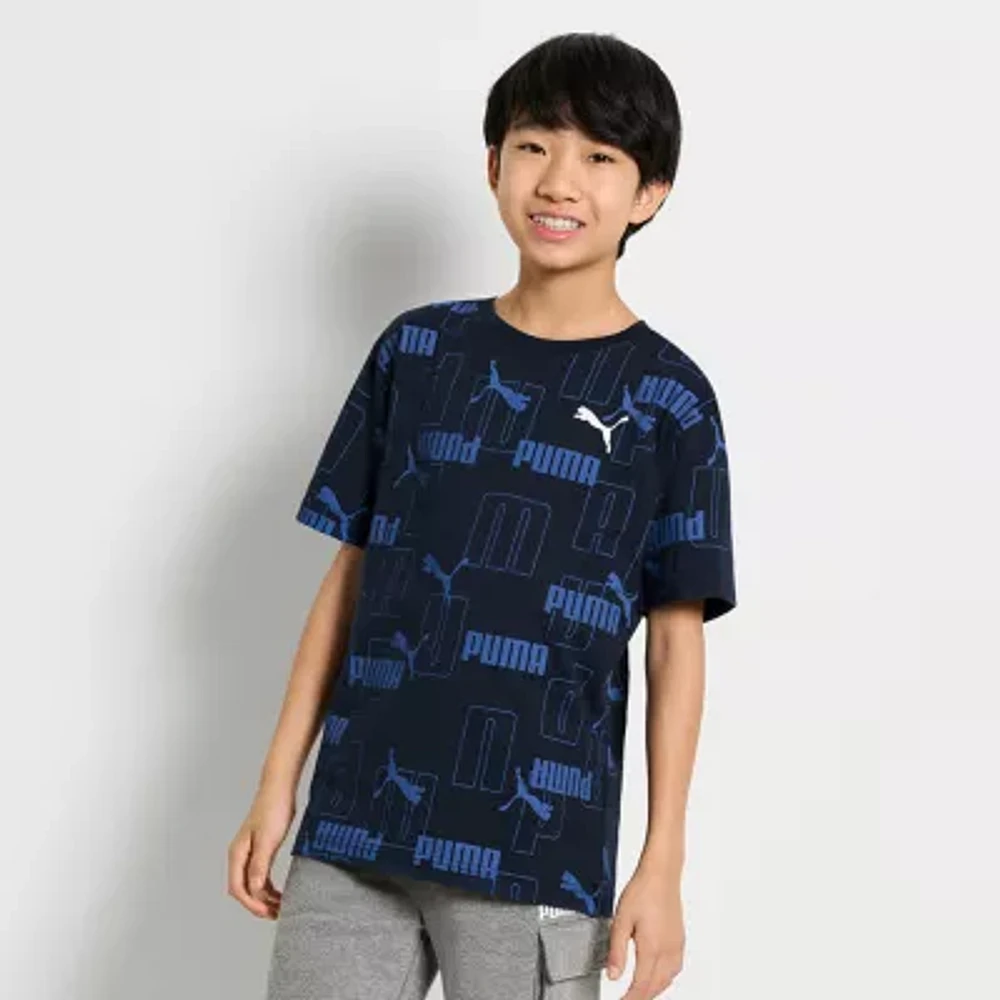 PUMA Big Boys Crew Neck Short Sleeve Graphic T-Shirt