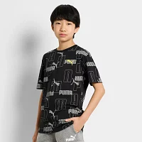 PUMA Big Boys Crew Neck Short Sleeve Graphic T-Shirt