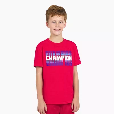 Champion Big Boys Crew Neck Short Sleeve Graphic T-Shirt