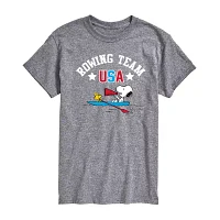 Mens Short Sleeve Peanuts Rowing Team Graphic T-Shirt