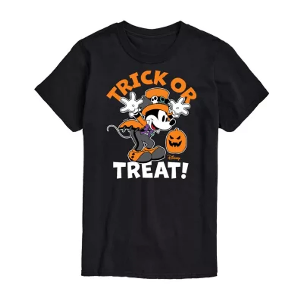 Mens Short Sleeve Mickey Mouse Halloween Graphic T-Shirt