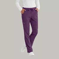 Skechers Sk201 Reliance 3-Pocket Mid-Rise Straight Leg Womens Plus Tall Tag Free Stretch Fabric Moisture Wicking Scrub Pants