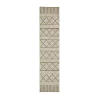 Covington Home Trinidad Geometric Stripes 22"X90" Indoor Outdoor Rectangular Runner