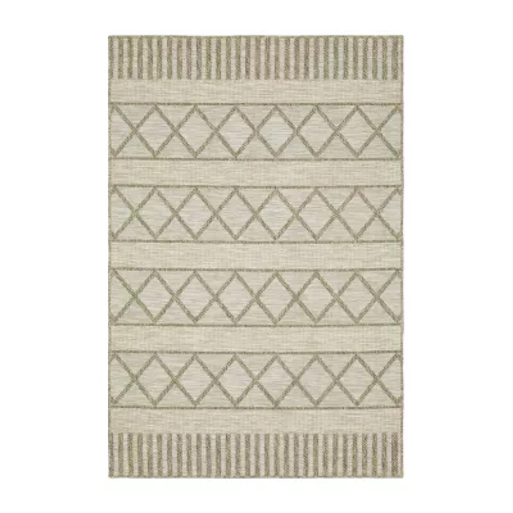 Covington Home Trinidad Geometric Stripes 36"X60" Indoor Outdoor Rectangular Accent Rug