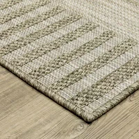 Covington Home Trinidad Geometric Stripes Indoor Outdoor Rectangular Area Rug