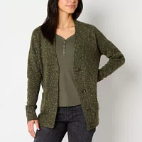 a.n.a Womens Long Sleeve Button Open Front Cardigan