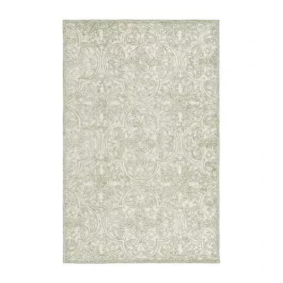 Martha Stewart Nora Medallion Hand Tufted Indoor Rectangular Area Rug