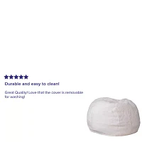 Dillion Bean Bag Furry Chair
