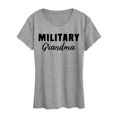 Military Womens Short Sleeve Graphic T-Shirt