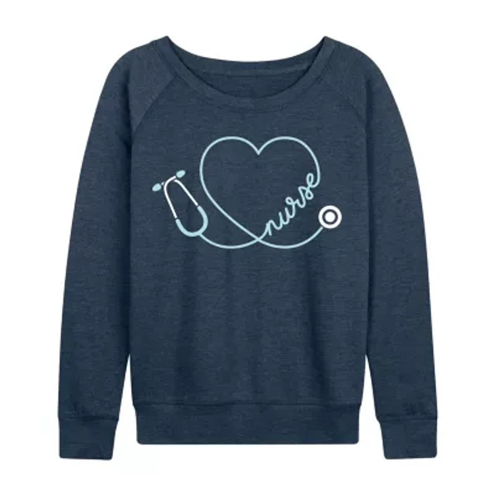 Nurse Womens Long Sleeve Graphic T-Shirt