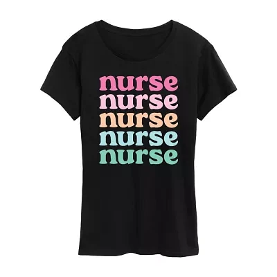 Nurse Womens Short Sleeve Graphic T-Shirt