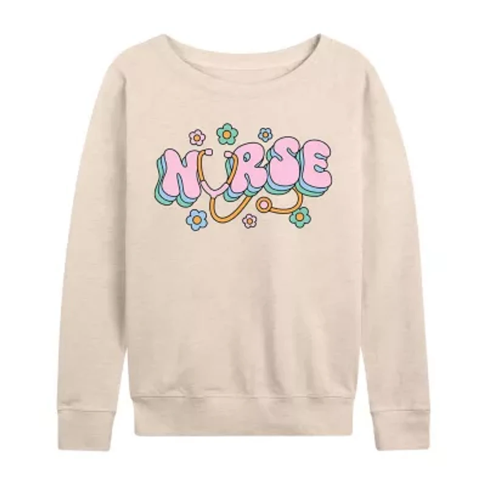 Nurse Womens Long Sleeve Graphic T-Shirt