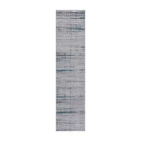 Martha Stewart Mila Stripe Washable 26" X 108" Indoor Rectangular Runner"