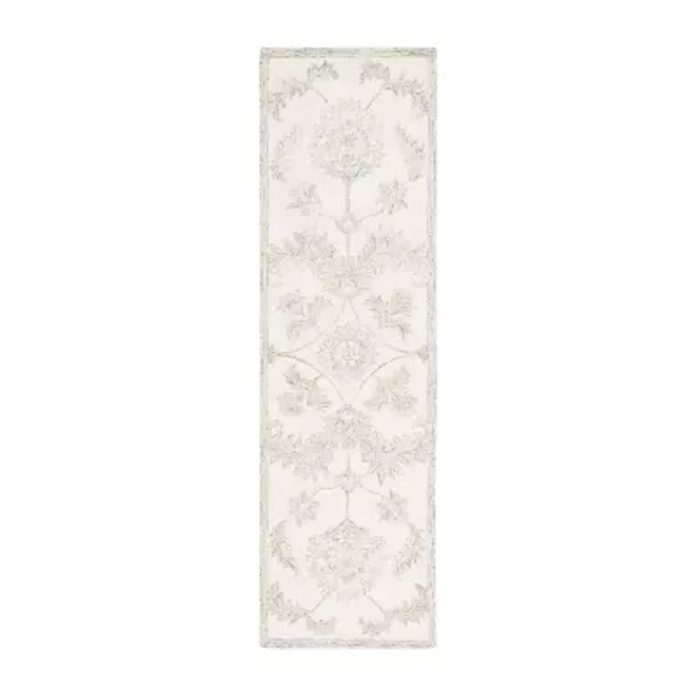 Martha Stewart Leia Floral Hand Tufted Washable 27" X 96" Indoor Rectangle Runner"