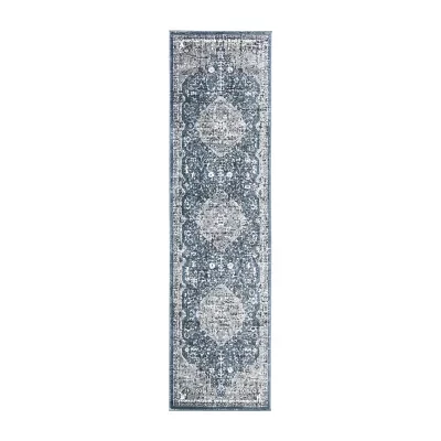 Martha Stewart Lois Bordered 26" X 72" Indoor Rectangle Runner