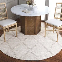 Martha Stewart Iona Solid Woven 6' X 6' Indoor Round Area Rug