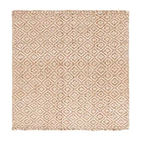 Martha Stewart Nell Bordered Woven 6' X 6' Indoor Square Area Rug