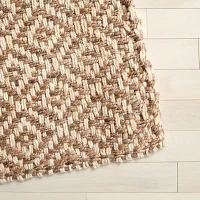 Martha Stewart Nell Bordered Woven 6' X 6' Indoor Square Area Rug