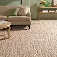 Martha Stewart Nell Bordered Woven 6' X 6' Indoor Square Area Rug