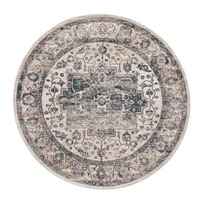 Martha Stewart Molly Medallion 6'7" X 6'7" Indoor Round Area Rug"