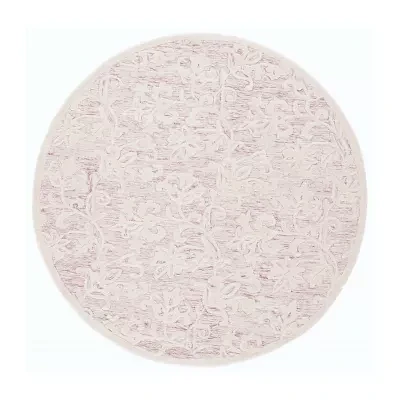 Martha Stewart Edi Floral Washable 6' X 6' Indoor Round Area Rug