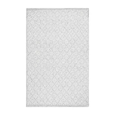 Martha Stewart Grace Bordered Washable Indoor Rectangular Area Rug