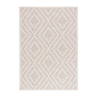 Martha Stewart Iris Geometric Washable 4' X 6' Outdoor Rectangular Area Rug