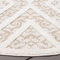 Martha Stewart Iris Geometric 6'7" X 6'7" Outdoor Round Area Rug