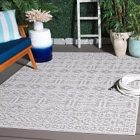 Martha Stewart Lora Geometric Washable 6'7" X 6'7" Outdoor Square Area Rug"