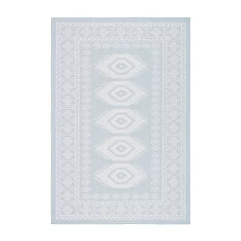 Martha Stewart Meera Medallion Washable Outdoor Rectangular Area Rug