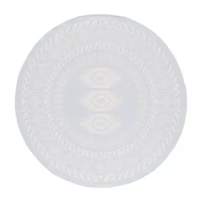 Martha Stewart Meera Medallion 6'7" X 6'7" Outdoor Round Area Rug