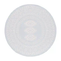 Martha Stewart Meera Medallion 6'7" X 6'7" Outdoor Round Area Rug