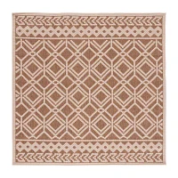 Martha Stewart Ava Bordered 6'7" X Outdoor Square Area Rug