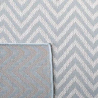 Martha Stewart Romi Chevron Washable Outdoor Rectangular Area Rug