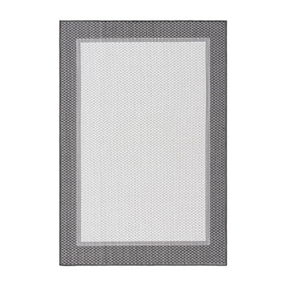 Martha Stewart Zia Bordered Washable Outdoor Rectangular Area Rug