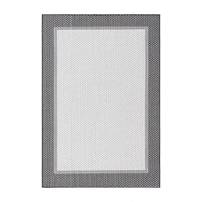 Martha Stewart Zia Bordered Washable Outdoor Rectangular Area Rug