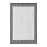 Martha Stewart Zia Bordered Washable Outdoor Rectangular Area Rug