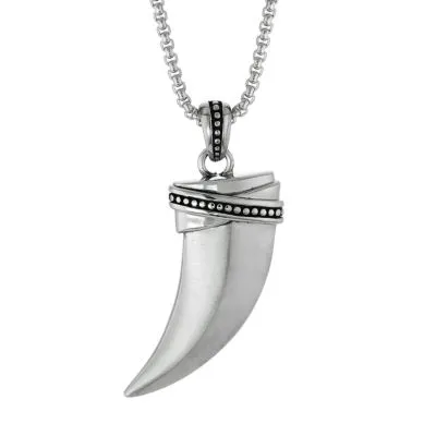 Mens Sterling Silver Pendant Necklace