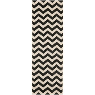 Safavieh Courtyard Collection Cennetig Chevron Indoor/Outdoor Runner Rug