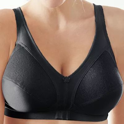 Underscore Fashion Plus Comfort Lace Trim Unlined Wireless Full Coverage Bra 306497