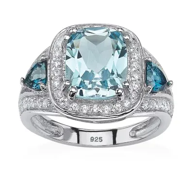 Womens Genuine Blue Topaz Cocktail Ring